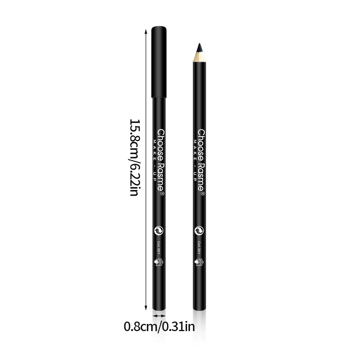Crayon Eyeliner noir 12 pièces