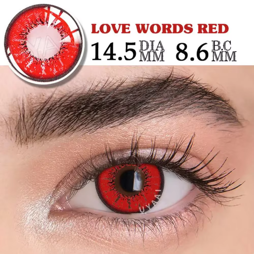 UYAAI Cosplay lentilles de contact de couleur cosmétiques élèves colorés maquillage