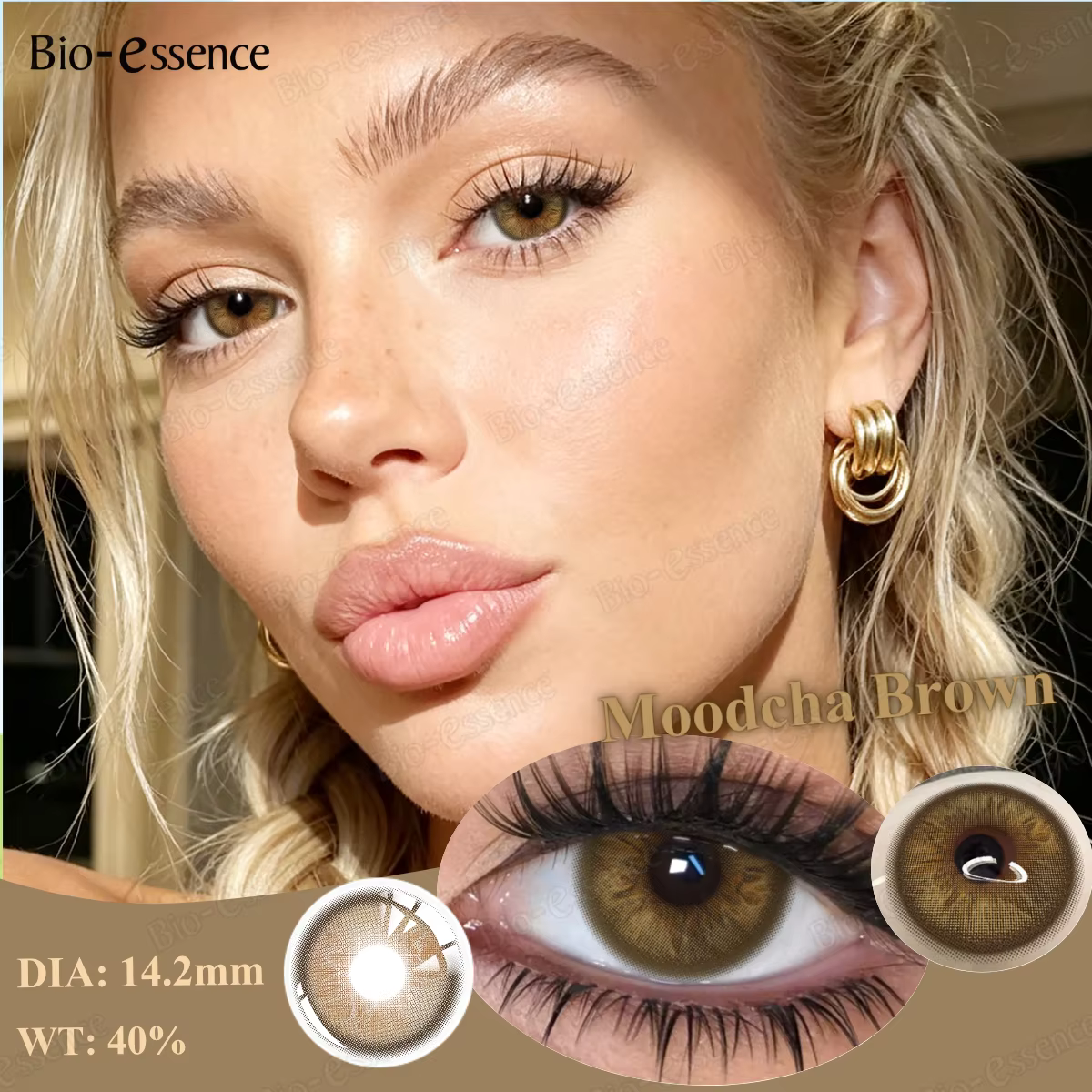 Bio-essence – lentilles de contact de couleur bleue pour les yeux