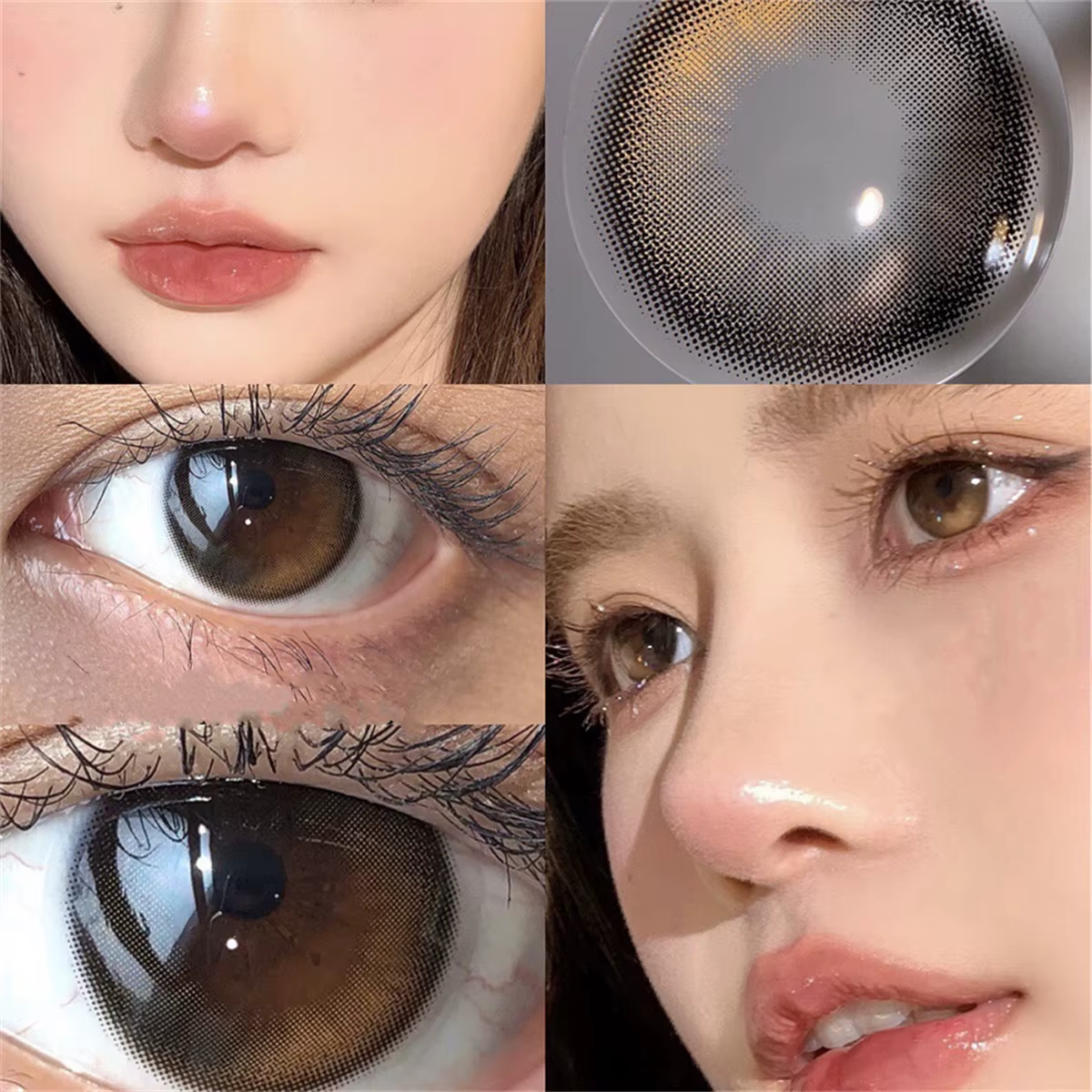 Lentilles de contact annuelles Morningcon Monday marron pour les yeux