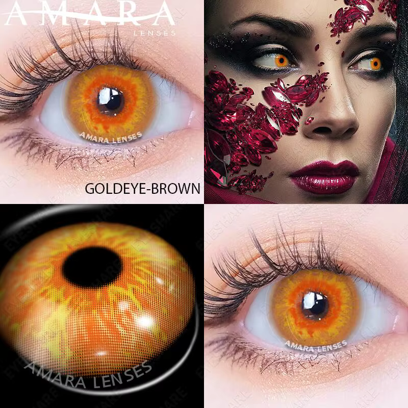 AMARA – lentilles de Contact de couleur jaune pour les yeux
