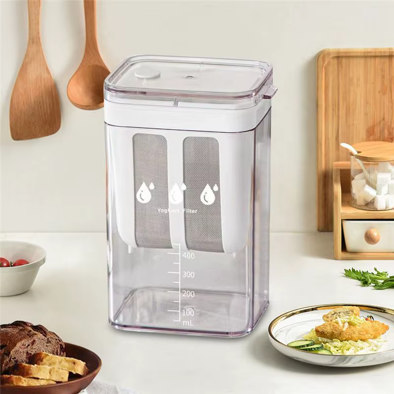 ABKJ - Outil de cuisine pour la préparation de yaourt grec épais 1100ML, machine à yaourt et fromage, séparateur de lactosérum frais et lavable, lait de soja