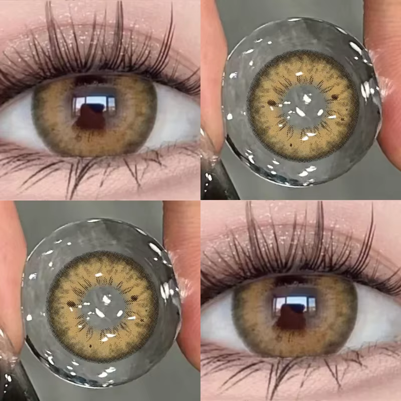 KSSEYE 1 paire de lentilles de Contact de couleur naturelle de mode pour les yeux élèves bruns