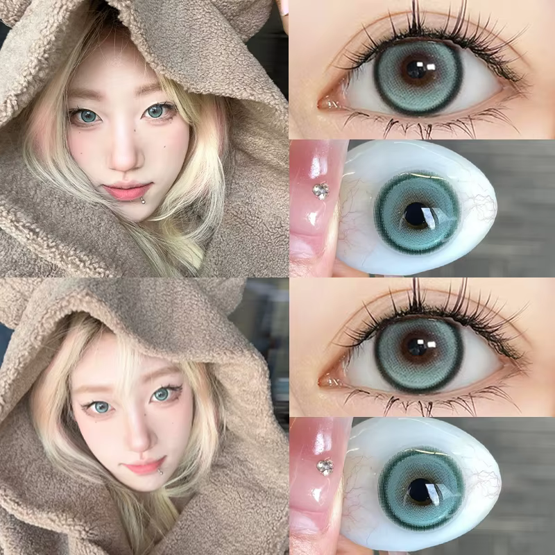 MILL CREEK 1 paire de contacts colorés de couleur Ashion pour les yeux lentilles