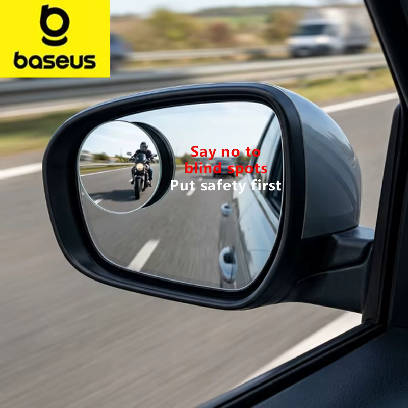 Baseus Nouveau Lot de 2 Rétroviseurs de Voiture HD à Vision Panoramique pour Automobile, Anti-Points Mort, Sans Cadre, pour Stationnement