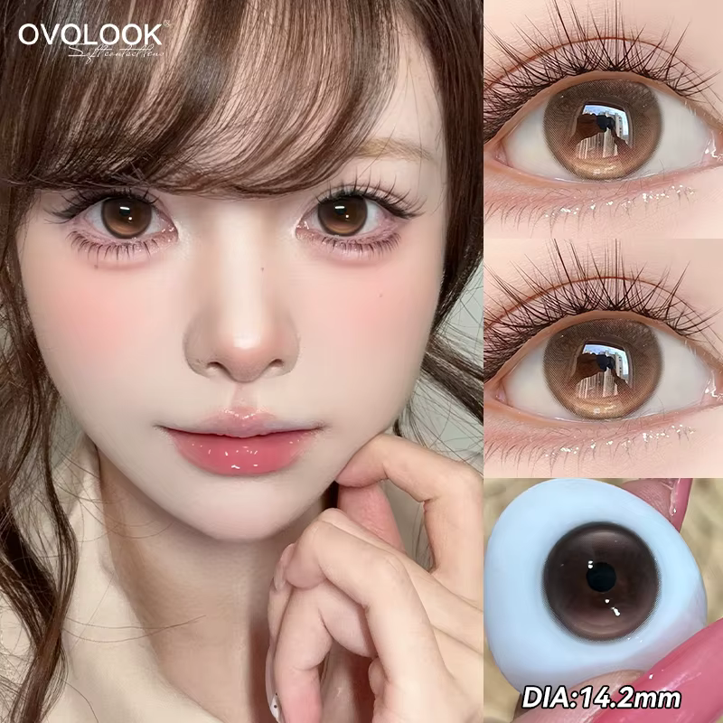 2pcs/paire lentilles de Contact colorées populaires pour les yeux couleur naturelle élèves