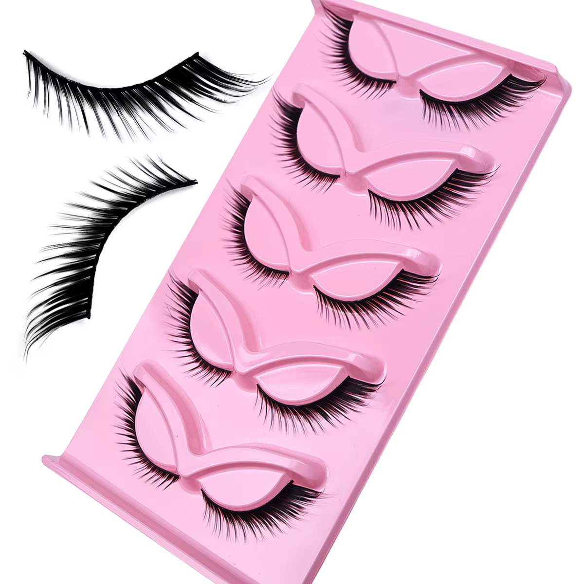 5 paires de cils yeux de chat