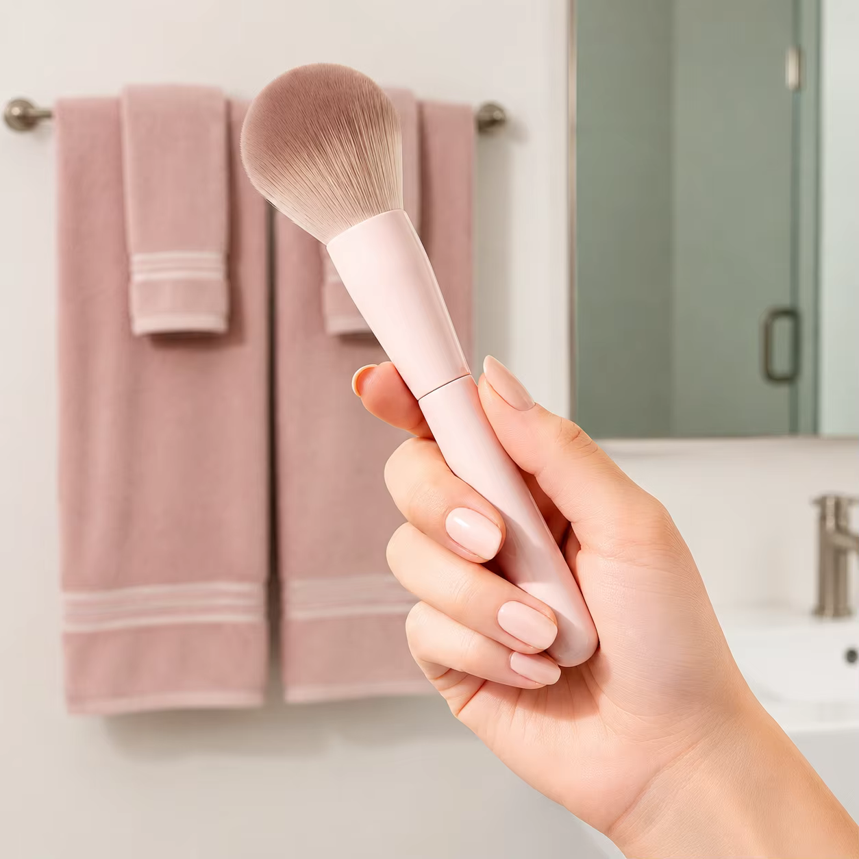 Ensemble de 10 pinceaux de maquillage pour débutants – Poudre