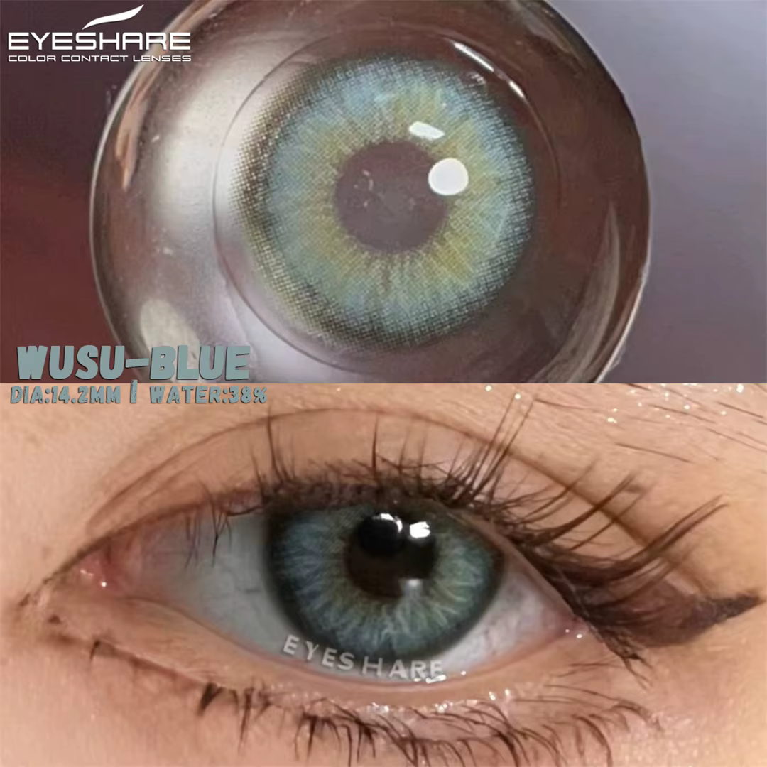 EYESHARE lentilles de contact de couleur pour les yeux cosmétiques naturellement colorés gris belles élèves lentille