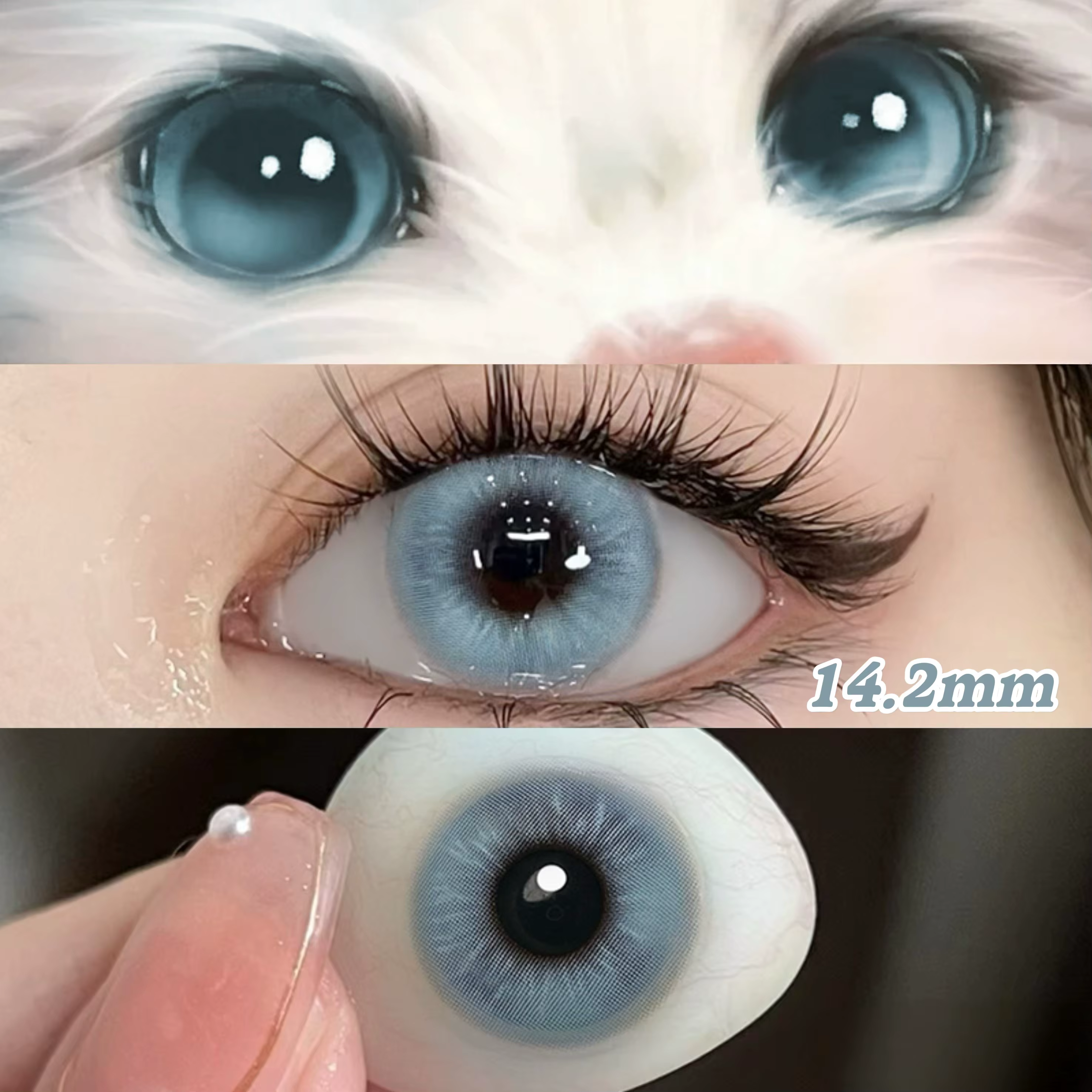 OVOLOOK - 2 paires de lentilles de contact colorées pour les yeux