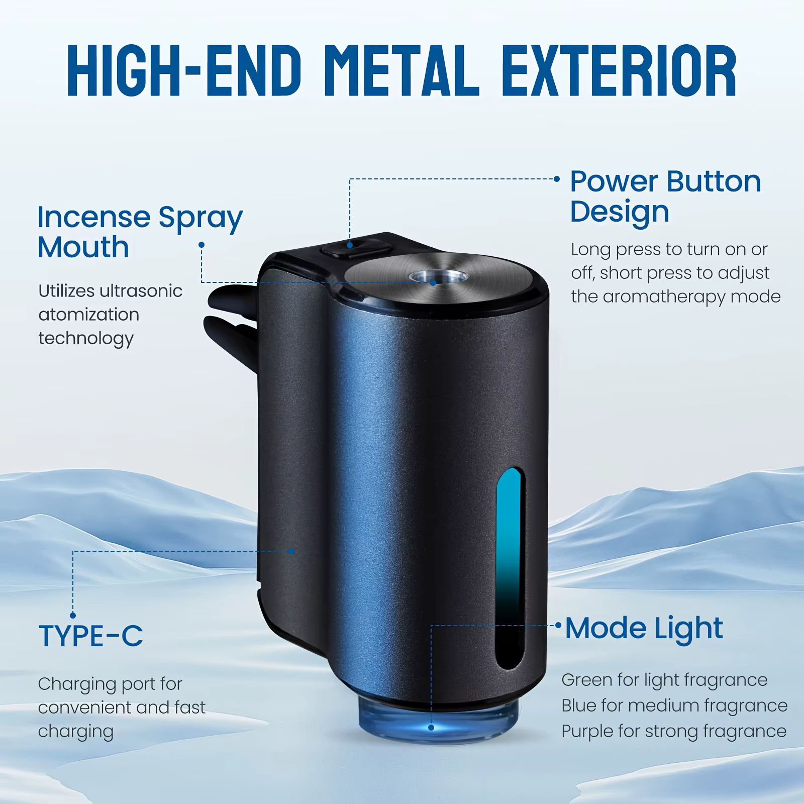 Désodorisant électrique pour voiture, diffuseur d'arôme automatique, ventilation de voiture, huile essentielle, humidificateur de brume, diffuseur de parfum, aromathérapie
