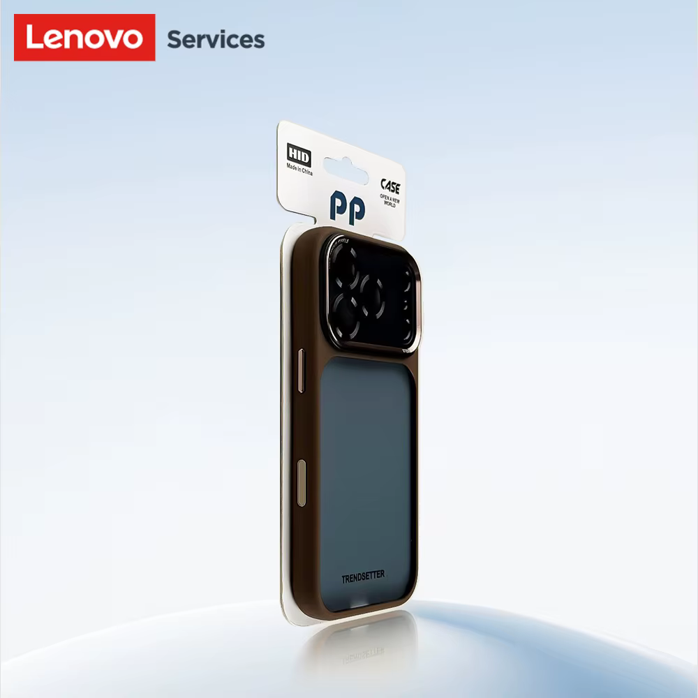 Lenovo – coque de téléphone transparente mate, bouclier Orange de luxe, pour iPhone 16 17 Pro Max, nouveaux boutons métalliques, sensation de peau, antichoc