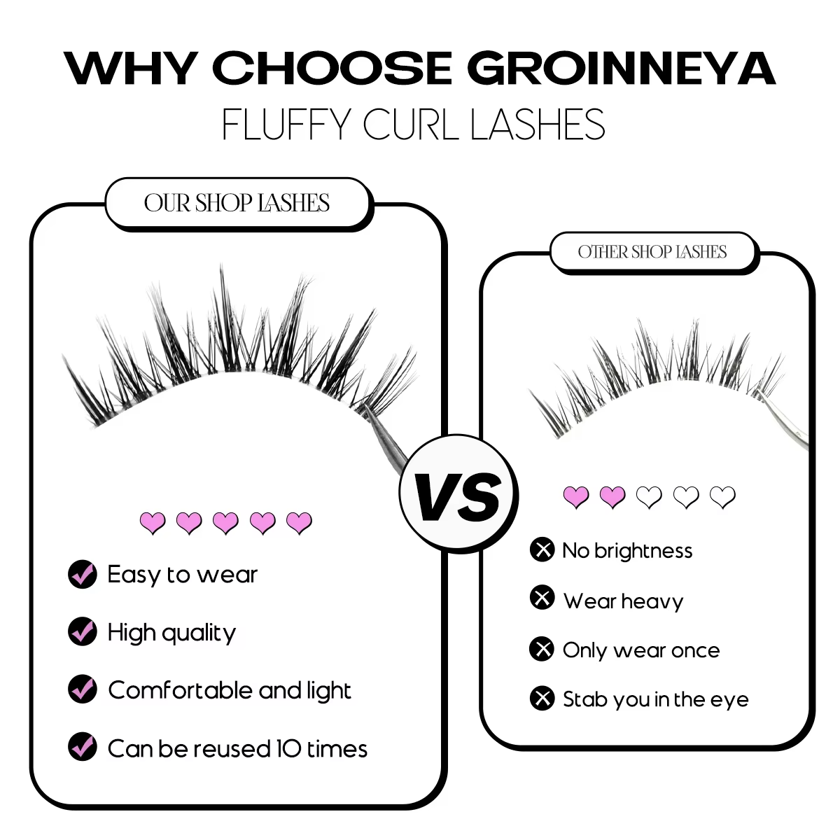 Veltrinay Faux cils naturels Manga