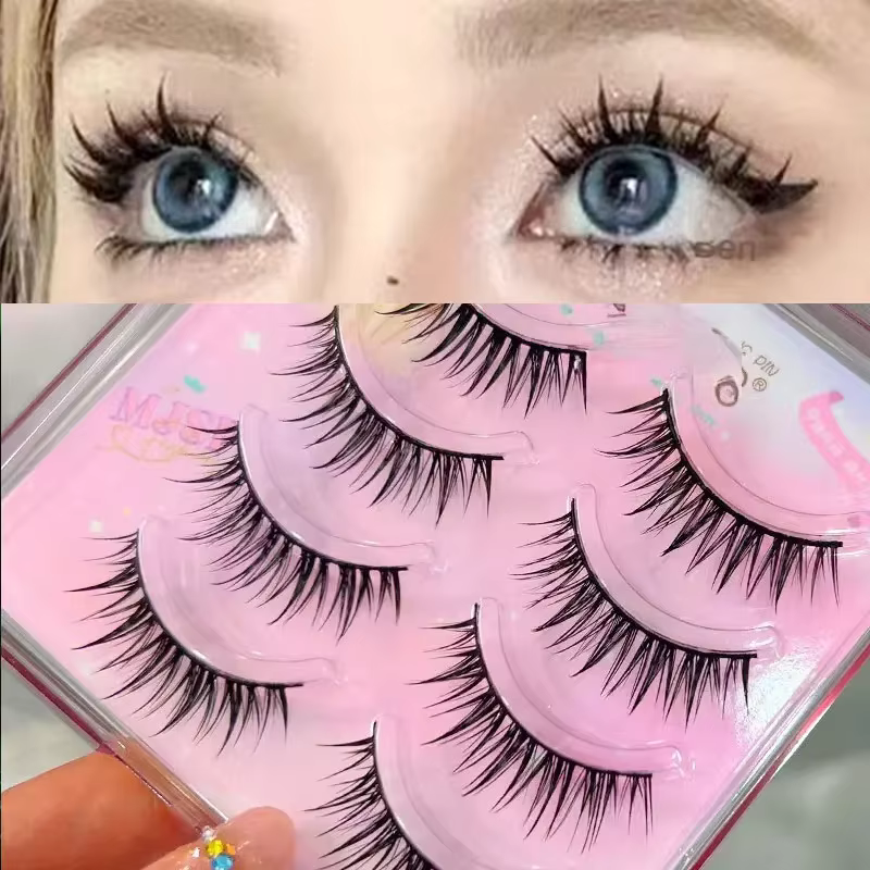 Manga faux cils épais grappes