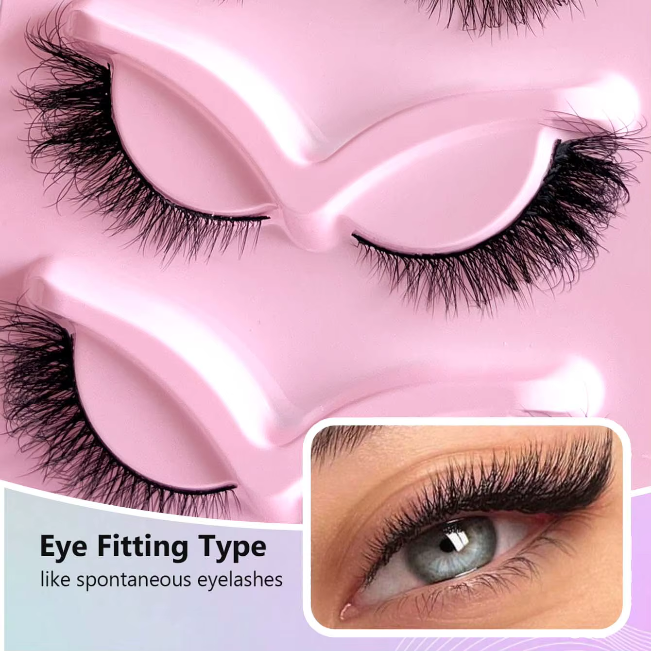 5 paires de faux cils en faux vison effet œil de chat