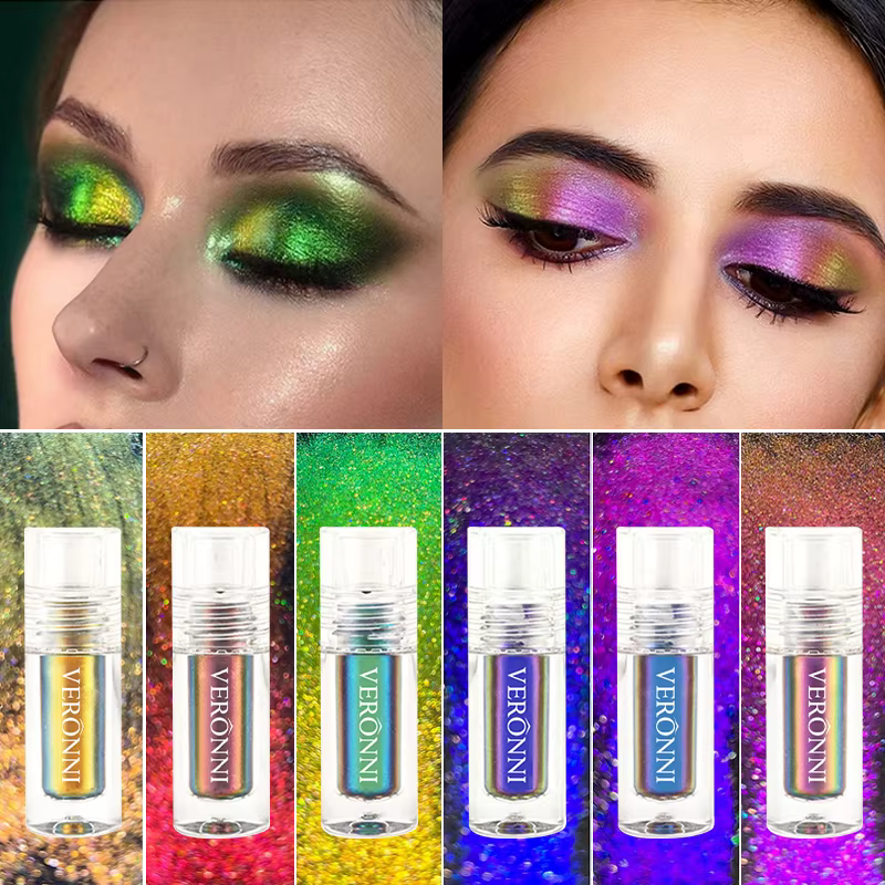 Fard à paupières liquide caméléon à Pigments chromés