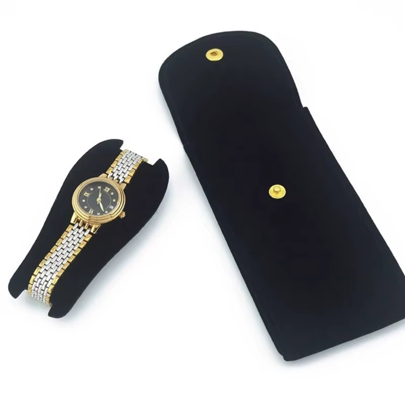 X7JB Portable Velvets Watch Travel Rangement rangement Small Watch Base