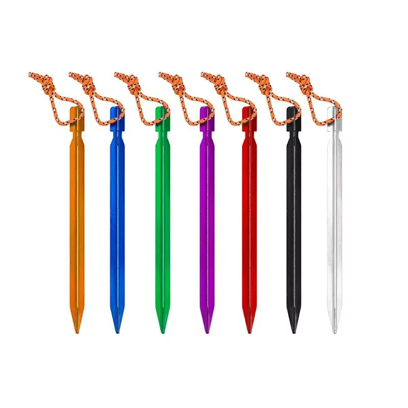 Tente en alliage d'aluminium de 18cm, 10 pièces/lot, piquets robustes pour voyage en plein air, accessoires de Camping, bâche, clous ultralégers, cheville au sol
