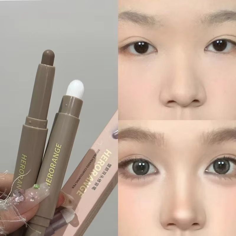 Stick de Contouring 3D Gris avec Pinceau pour Ombre de Nez