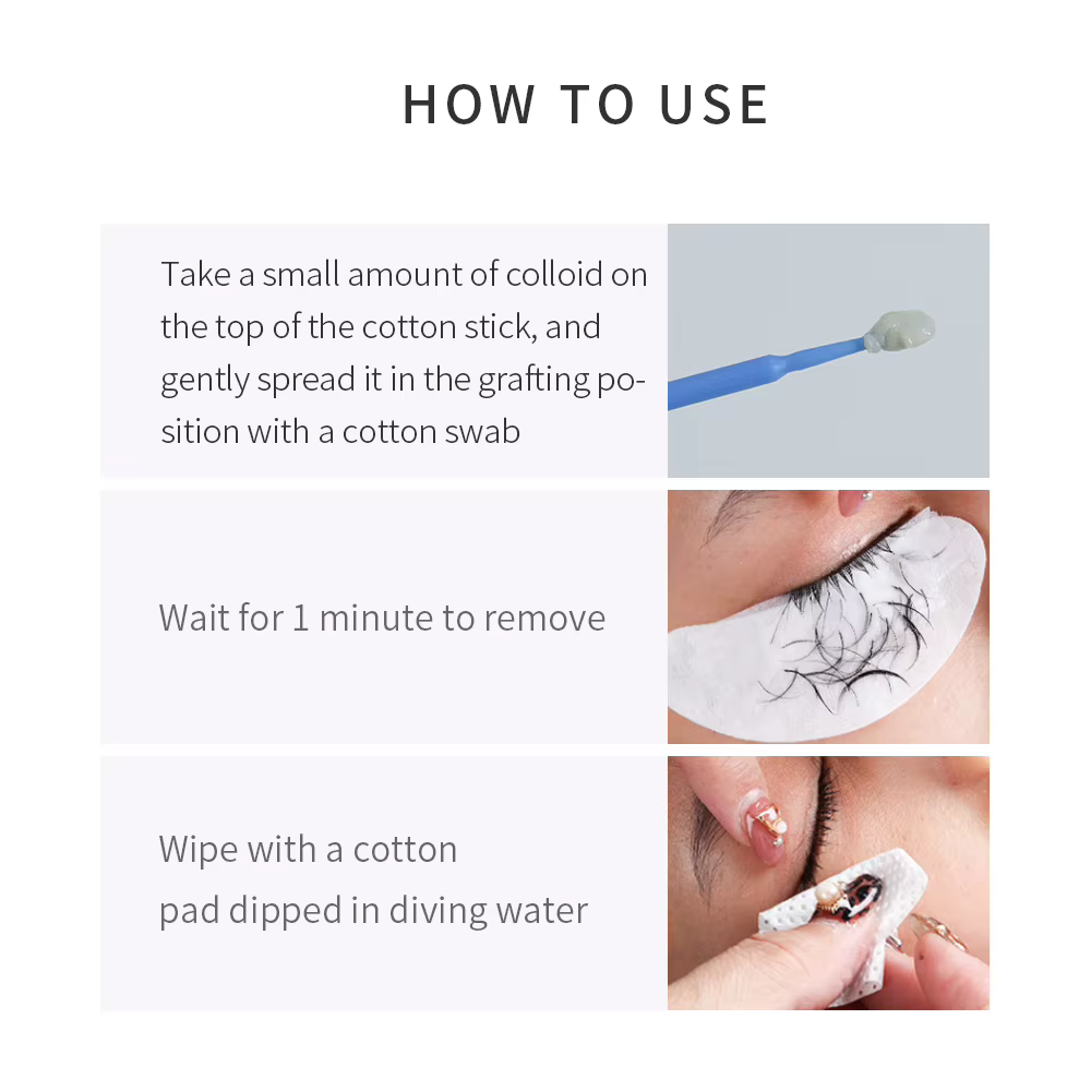 GLAMLASH 5/10/15g Extension de cils dissolvant de colle faux