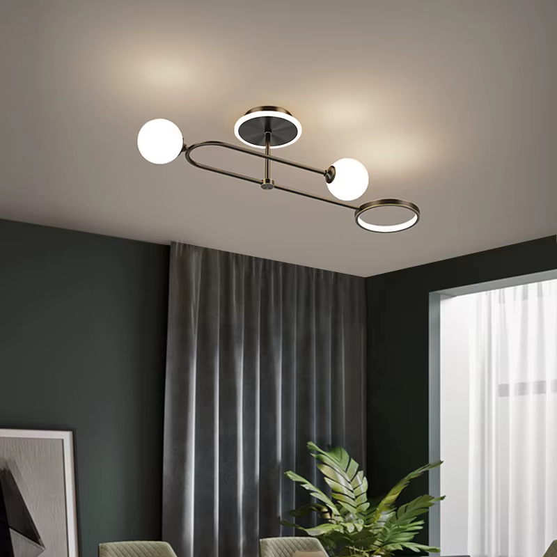 Plafonnier nordique en forme de salon, moderne, Simple et créatif, pour chambre à coucher, salle à manger, luminaires de petite taille, décor