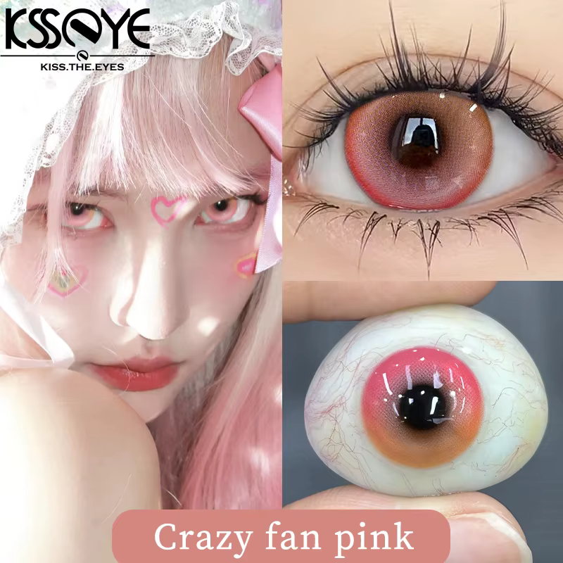 KSSEYE 1 paire de lentilles de Contact de couleur de Style Kio avec dioptrie yeux de myopie Halloween Cosplay