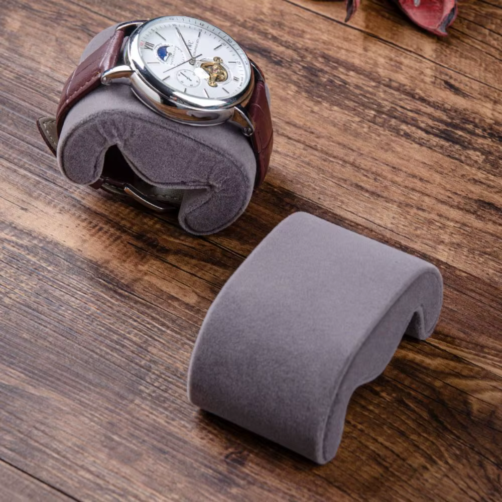 Nouveau daim velours montres stockage oreiller affichage fixe oreillers fixes multi fonctionnel montre-bracelet coussin montre