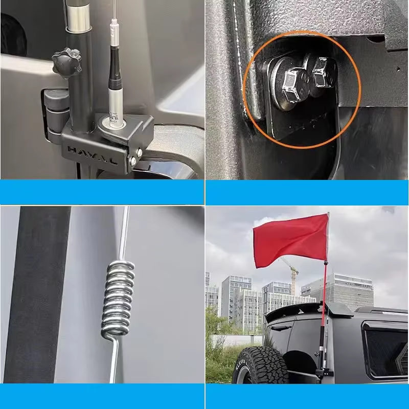 Base de mât de drapeau de porte de coffre de voiture, Base d'antenne tout-terrain, Modification, accessoires de voiture pour Haval H9 2nd 2024 2025