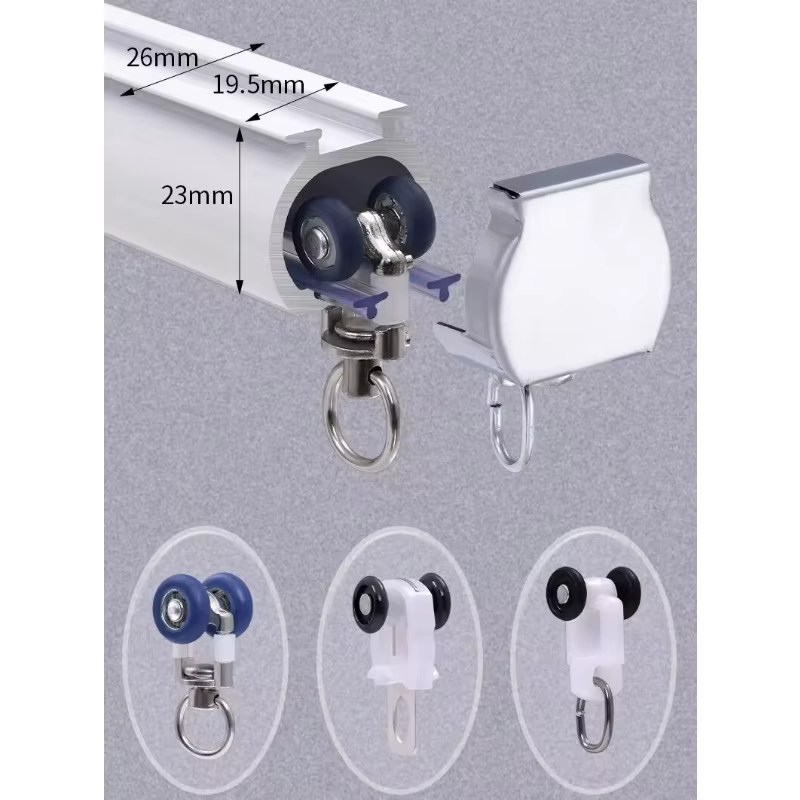 Espessura de rail en alliage d'aluminium épaissi 3,6 mm Installation au plafond simple et double face avec raccords Dimensions personnalisées.
