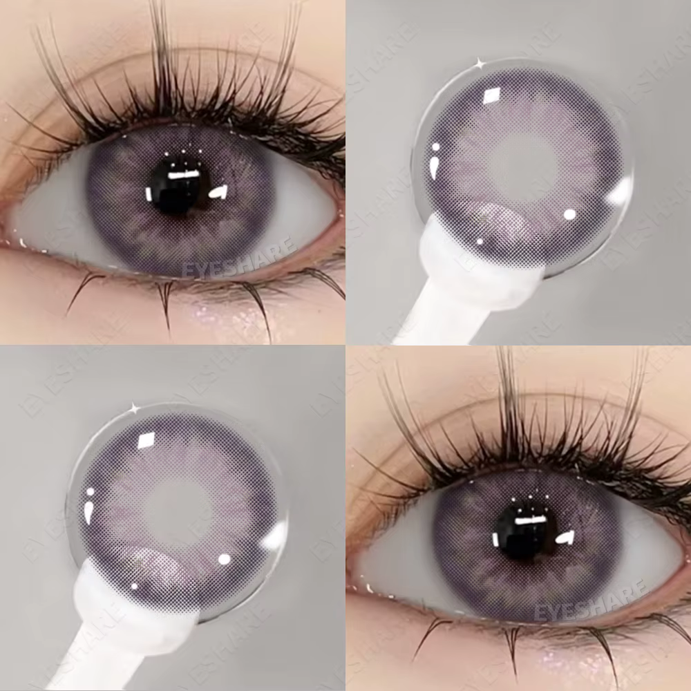 Lentilles violettes pour les yeux