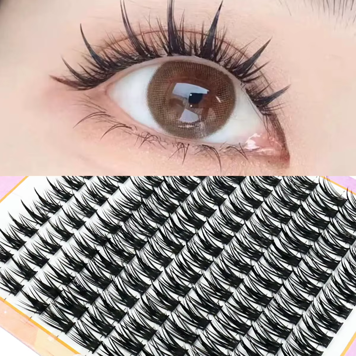 Faux cils en grappe à grande capacité