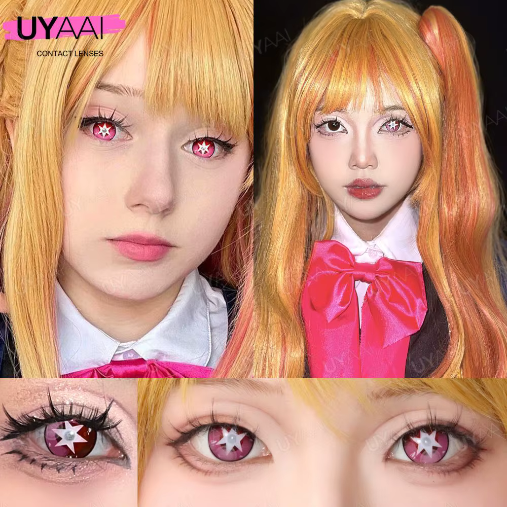 UYAAI 1 paire de lentilles de contact yeux violets série Anime Kitagawa Marin
