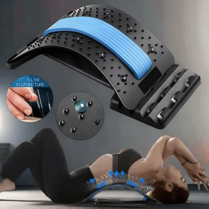 Appareil de soutien et d'étirement du dos, masseur dorsal pour lit, chaise, voiture, support lombaire multi-niveaux, soulagement des douleurs musculaires vertébrales