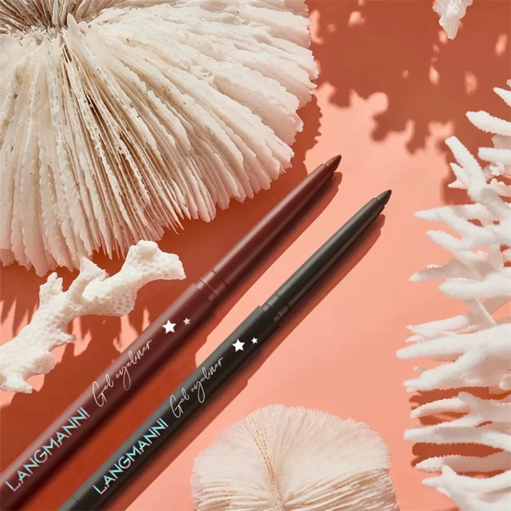 Crayon Eyeliner Gel à Application Facile Ultra-Lisse Imperméable Longue Tenue pour la Ligne des Yeux et des Cils