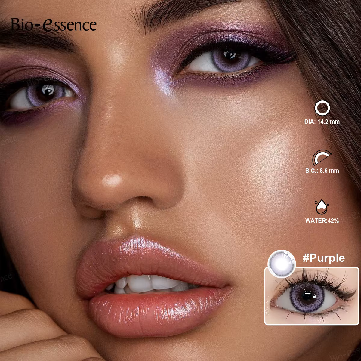 Bio-essence 1 paire de lentilles de Contact colorées pour les yeux fille russe