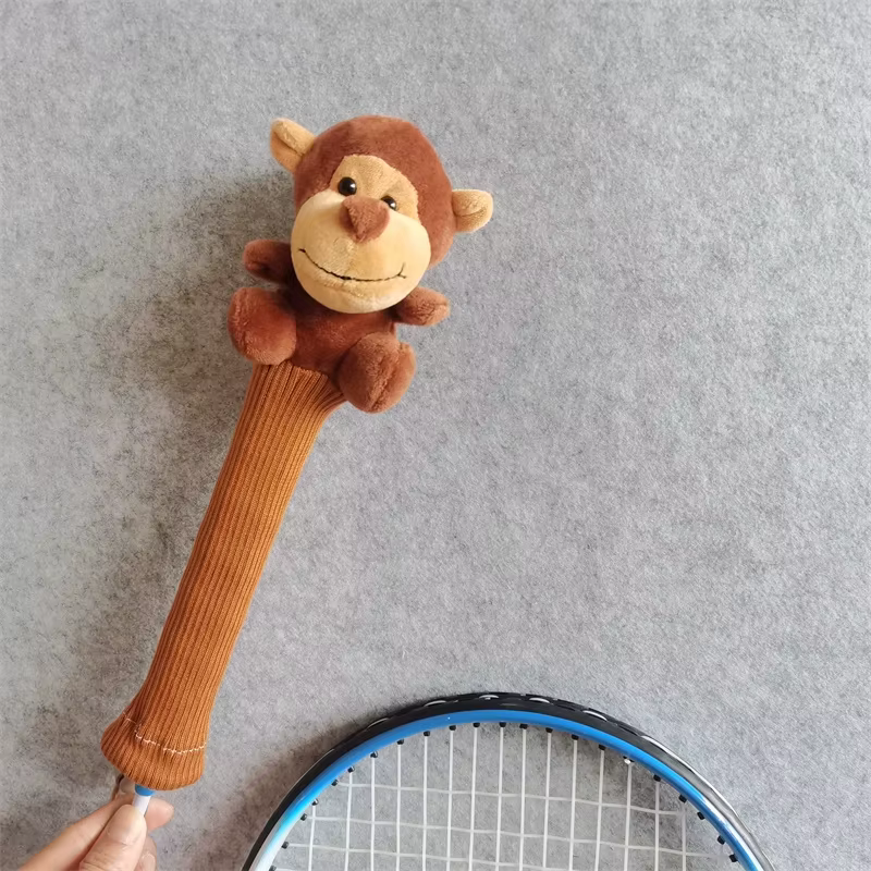 Juste de poignée de raquette de badminton animaux, protecteurs de poignée de dessin animé, cadeau artisanal