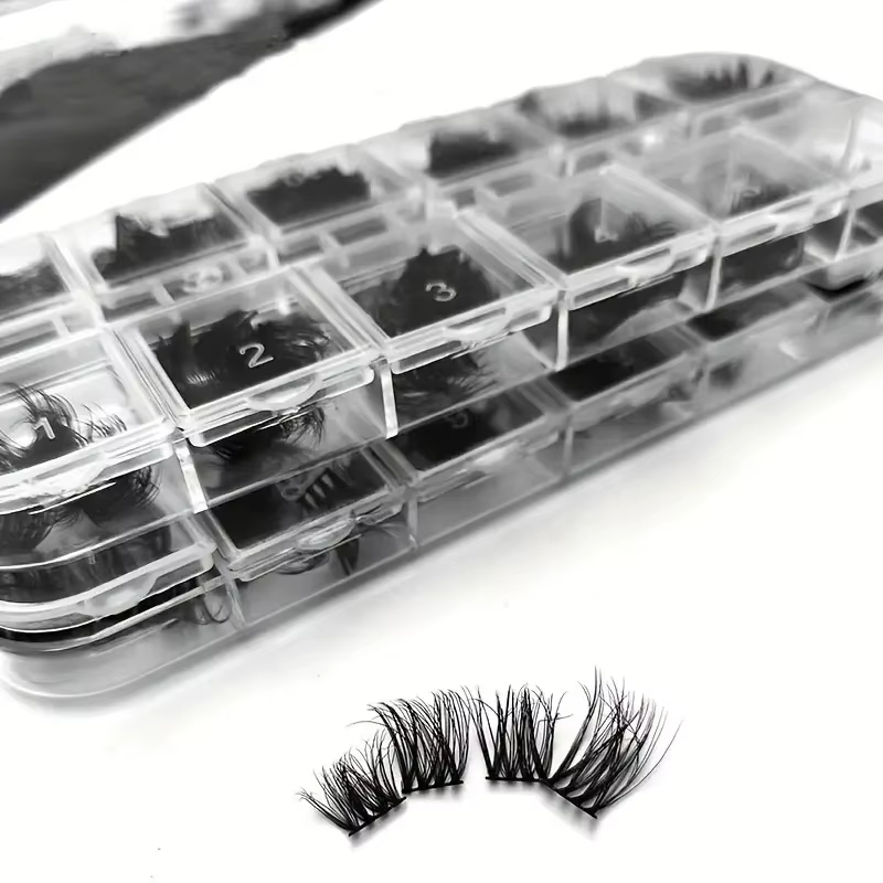 Faux cils DIY 120 grappes moelleuses - boucles dramatiques en forme de C