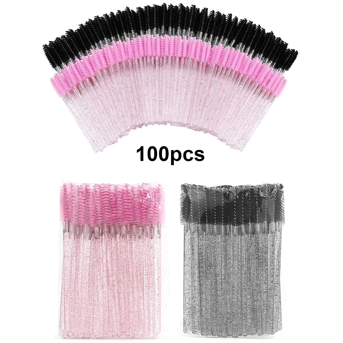 100 pièces pour Extension de cils maquillage brosses
