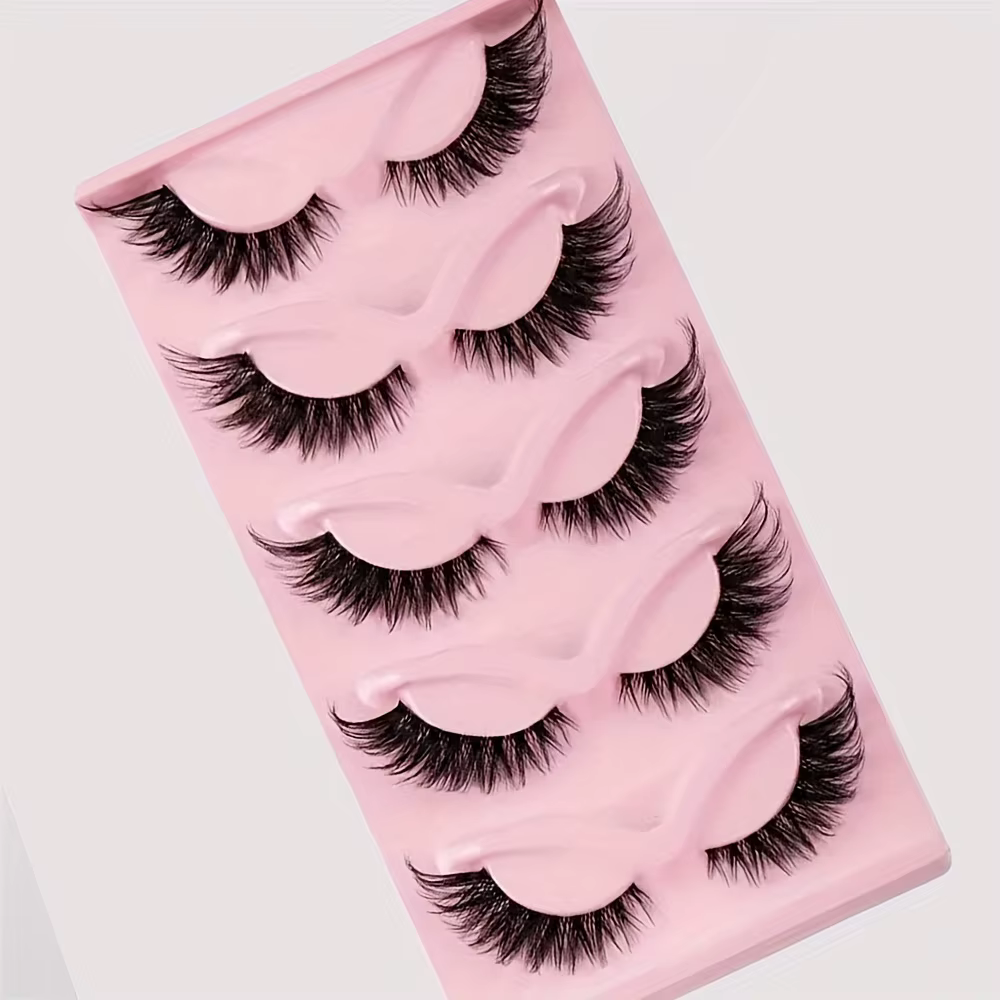 5 paires de faux cils-naturels longs
