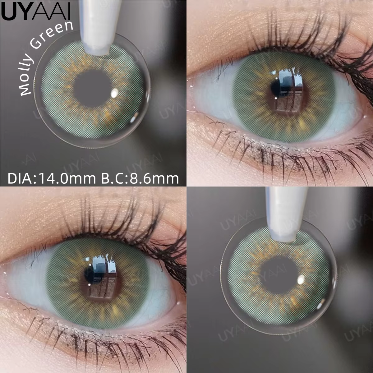 UYAAI Siri 1 paire d'élèves colorées pour les yeux de couleur marron