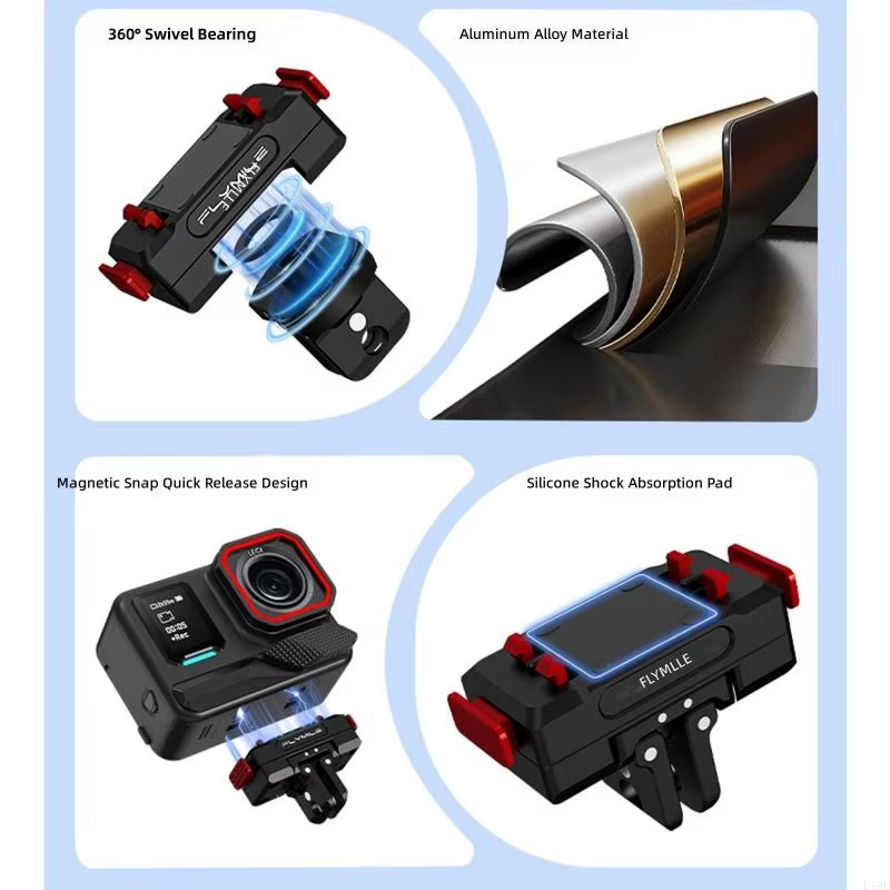 Base magnétique à détachement rapide, Rotation à 360 degrés pour accessoires caméra sport support F19E