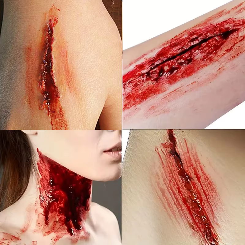 Cicatrice cire SFX effets spéciaux maquillage plaie peau