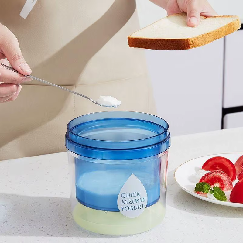 ❤ Passoire à yaourt de qualité alimentaire, filtration rapide, fonctionnement facile, couvercle hermétique, pour yaourt grec fait maison, utilisation domestique en cuisine