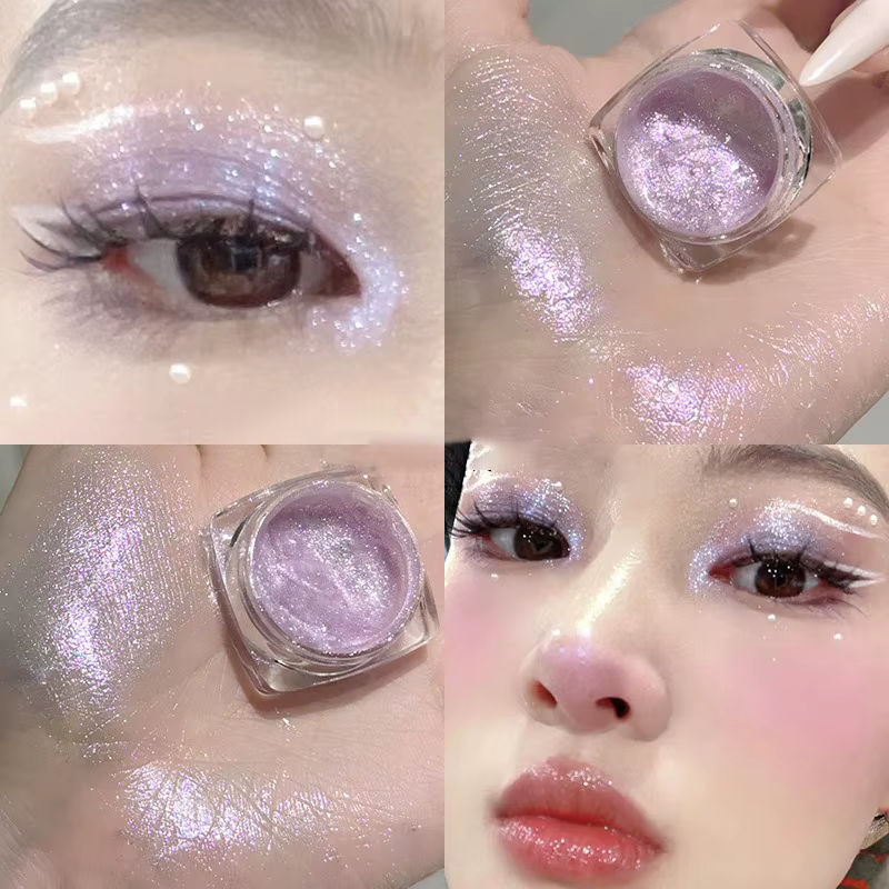 Pots de fard à paupières en Gel liquide à paillettes éblouissantes