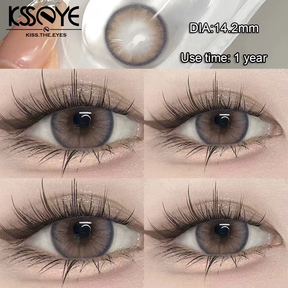 Lentilles de contact bleues avec myopie dioptrie