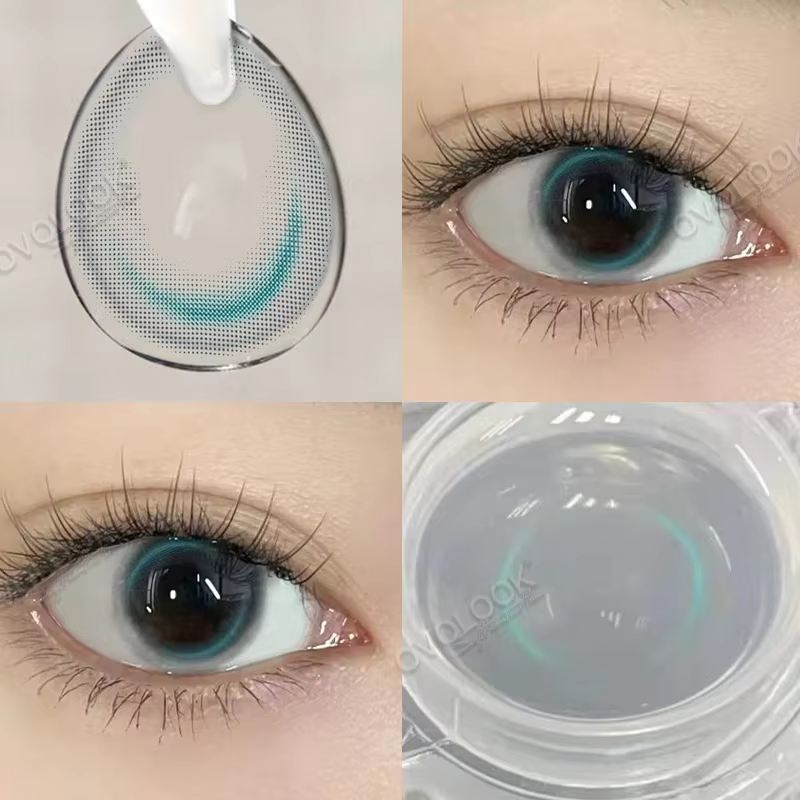2PCS/PAIR lentilles de Contact lune bleue