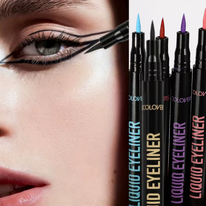 Stylo Eyeliner liquide imperméable, sans taches, coloré, mat, lisse, séchage rapide, facile à porter, maquillage de beauté sans bavures