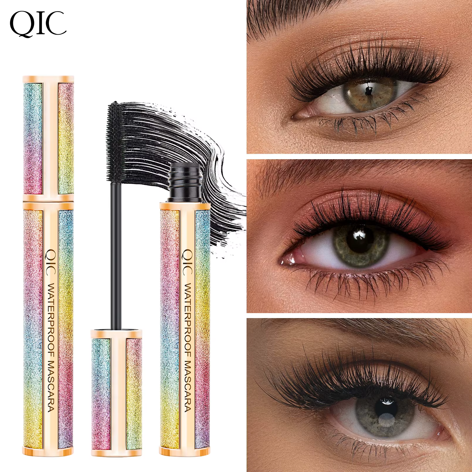 Mascara noir QIC 4D brillant ciel étoilé Mascara mince