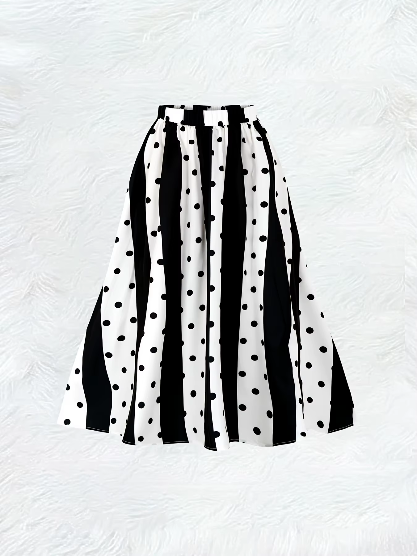 Jupe midi plissée évasée taille haute pour femme, idéale pour les vacances d'été, tenue décontractée ou de bureau, avec taille élastique