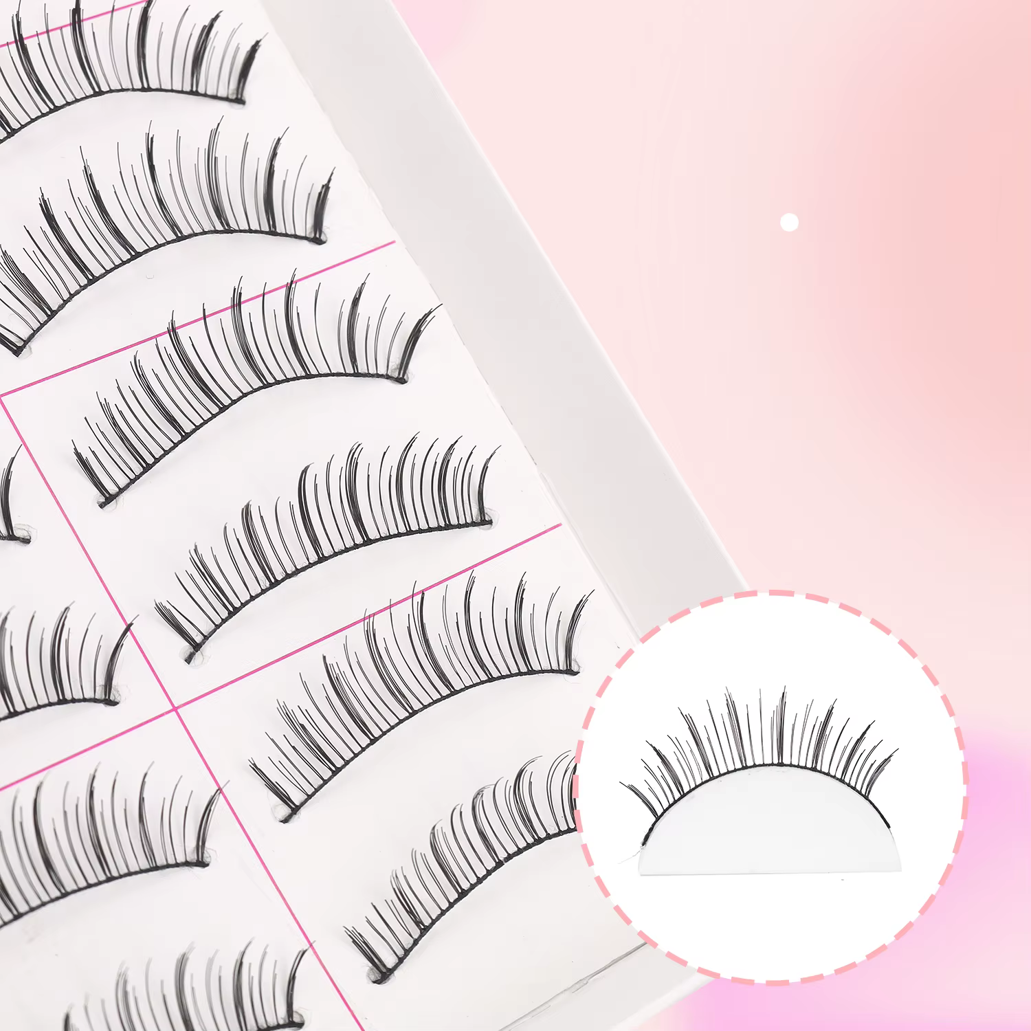10 paires de faux cils naturels